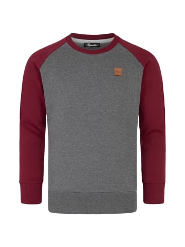 REPUBLIX Pullover ADAM in Anthrazit/Bordeaux