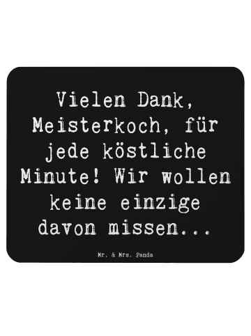 Mr. & Mrs. Panda Maus Pad Spruch Danke Koch mit Spruch in Schwarz