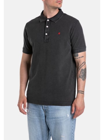 Replay Poloshirt in schwarz