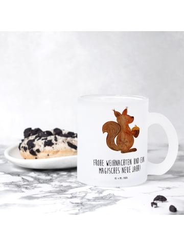 Mr. & Mrs. Panda Tee Tasse Eichhörnchen Weihnachten mit Spruch in Transparent