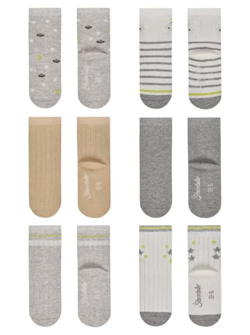 Sterntaler Socken 6er-Pack Planeten in silber mel.