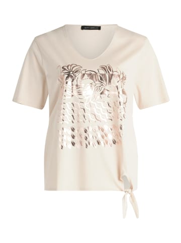 Betty Barclay Basic Shirt mit Schleifenknoten in Patch Beige/Beige