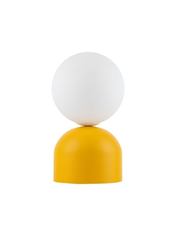 Licht-Erlebnisse Tischlampe Ø 12 x (H)21 cm in Gelb WeißGelb Weiß
