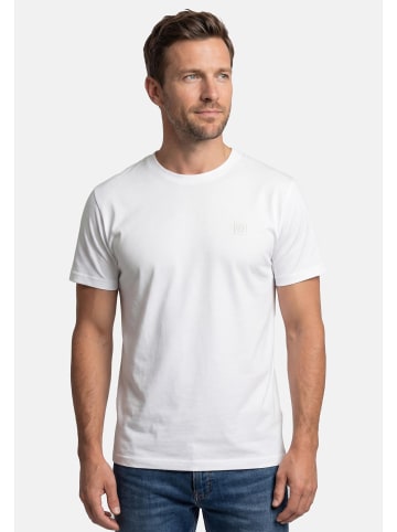 Lerros T-Shirt Basic in Creme / grau