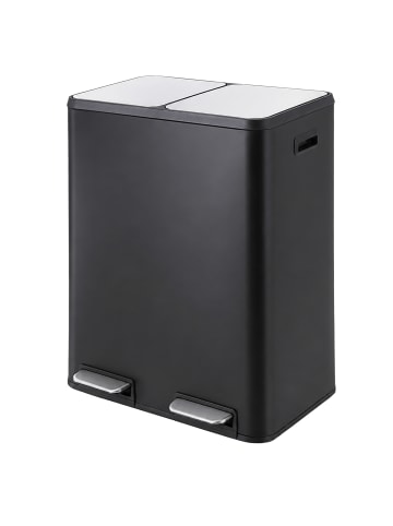 relaxdays Mülleimer in Schwarz - 2x 30 l
