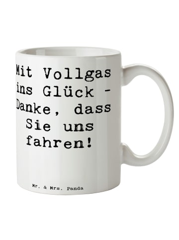 Mr. & Mrs. Panda Tasse Chauffeur Glück mit Spruch in Weiß