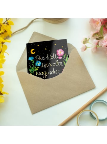 Mr. & Mrs. Panda Klappkarte Magische Welt mit Spruch in Bunt