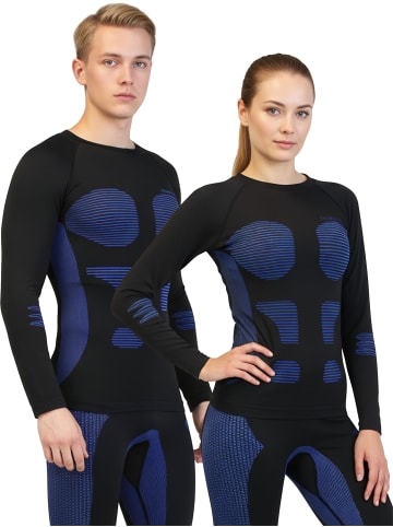 Polar Husky 1x Thermooberteil Thermoshirt langarm für Damen und Herren Anatomic Functional Wear in Blau