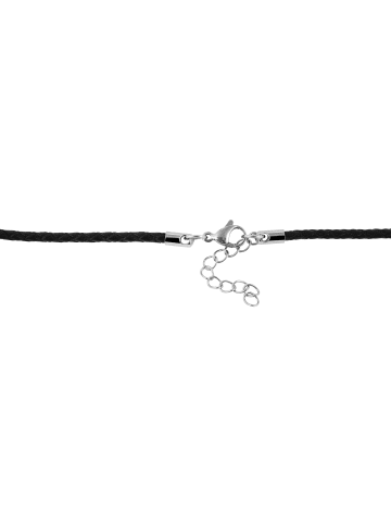 Adeliás Unisex Halskette aus Leder in schwarz