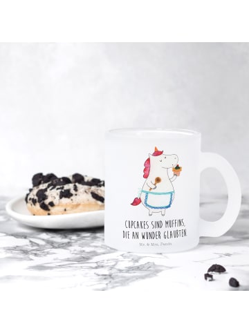 Mr. & Mrs. Panda Tee Tasse Einhorn Küche mit Spruch in Transparent
