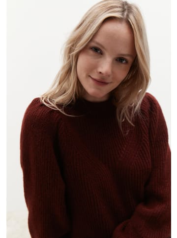 More & More kuscheliger Rippstrickpullover in raisin brown