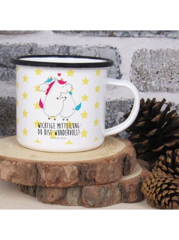 Mr. & Mrs. Panda Teetasse Einhorn Mitteilung mit Spruch in Weiß