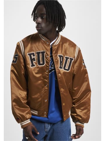 FUBU College Jacket in brown/black/creme
