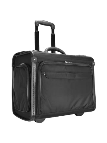 D&N Business & Travel 2 Rollen Businesstrolley 35 cm Laptopfach schwarz