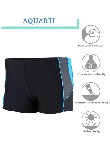 Aquarti Jungen Kurze Badehose mit Einsätzen Seitlich in graphit