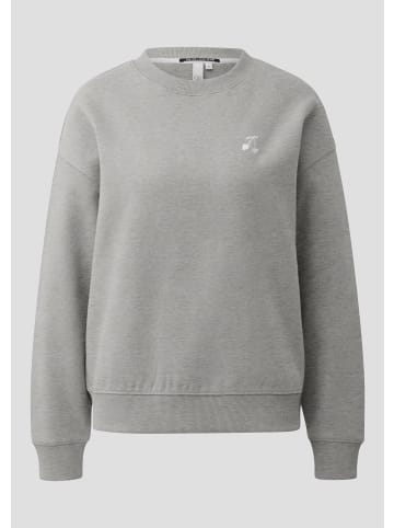 QS Sweatshirt in 9400_grau meliert