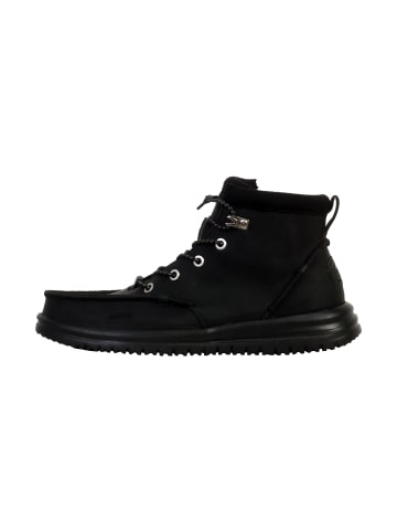 Hey Dude Bradley Classic Tumbled – Hoher Mokassin mit Schnürung Schwarz