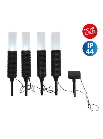 näve LED-Outdoor-Erdspieß 4er-Set "Yard" in Schwarz