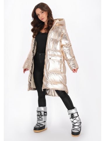 faina Women Coat in gold