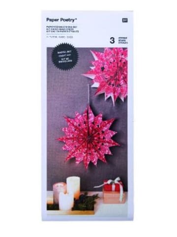 Rico Design Nonbook - Papiertüten Sterne Set, Rot