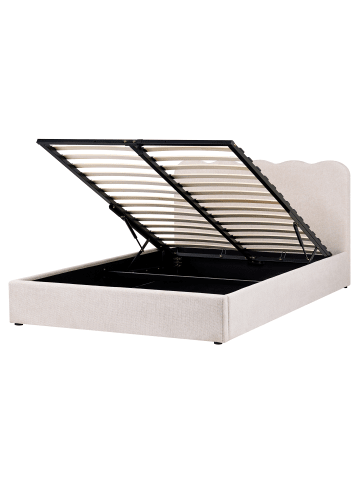 Beliani 2-tlg Doppelbett NANTERRE in Beige