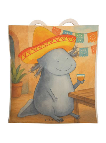 Mr. & Mrs. Panda Einkaufstasche Axolotl Tequila Design ohne Spruch in Weiß