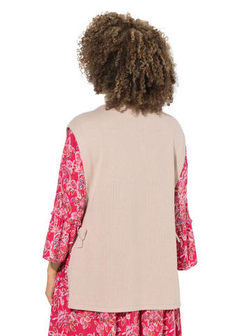 Ulla Popken Pullunder in beige melange
