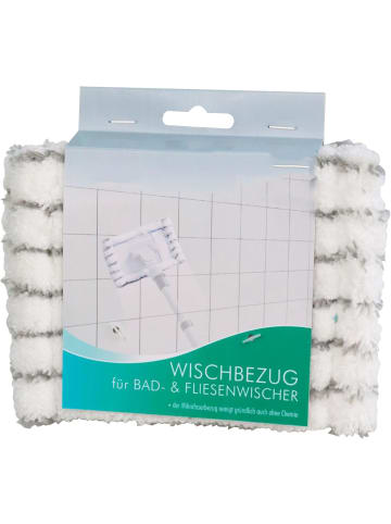 Novaliv Novaliv 2X Ersatzbezug Mikrofaser Bezug Fliesenreiniger Bad Wand Flies in Weiß