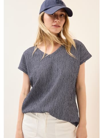 Cecil Shirt mit Crepe-Struktur in Blau