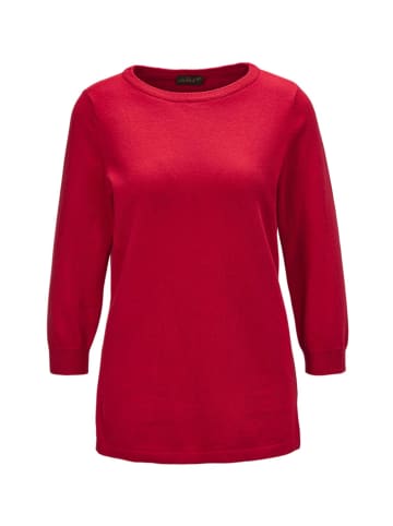 GOLDNER Pullover aus hochwertigem Garn in mohnrot