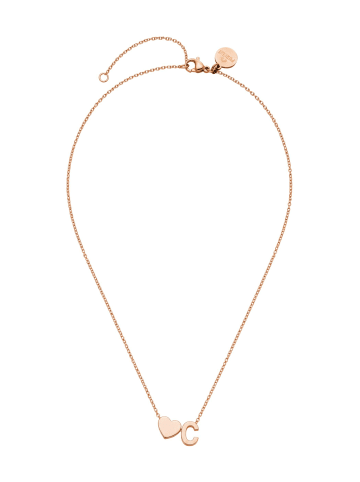 PURELEI Kette Letter Heart C Rosegold
