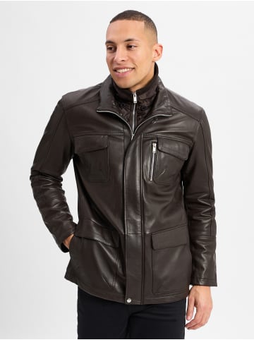 Andrew James Lederjacke in mocca