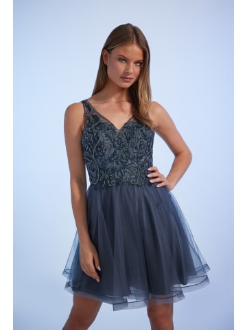 LAONA Cocktailkleid Iron Blue Mesh Dress in Iron blue