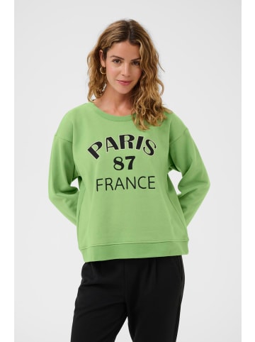 Cream Sweatshirt CRBisa Loose fit in Jade Green