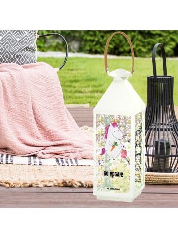 Mr. & Mrs. Panda Laterne Einhorn Vegan mit Spruch in Transparent