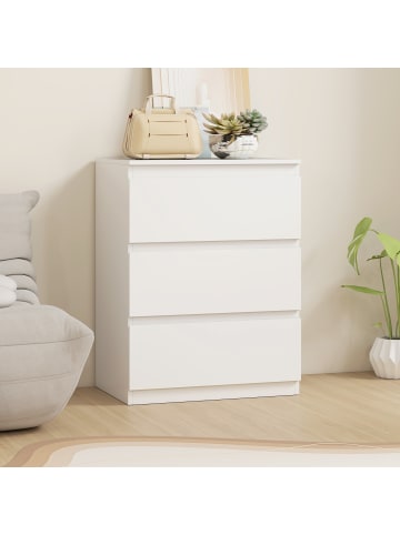 HOMCOM Kommode-60L x 40B x 79H cm-Weiß