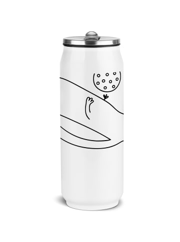 Mr. & Mrs. Panda Edelstahl Trinkflasche Stinktier Ball ohne Spruch in Weiß