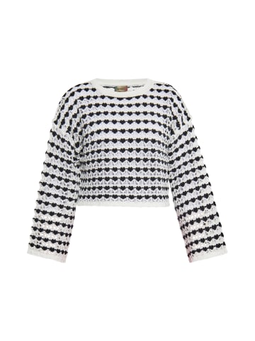 myMo Women Sweater in Schwarz Mehrfarbig
