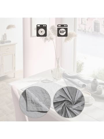 Erwin Müller Jacquard, Baumwollmischung Tischset 2er-Pack Cadiz in hellgrau