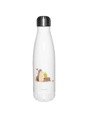 Mr. & Mrs. Panda Thermosflasche Igel Federschmuck ohne Spruch in Weiß