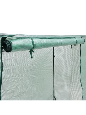 Home Nature Wohnkonzept Gewächshaus aus Metall & PE in Grün 79.5x204x171.5 cm