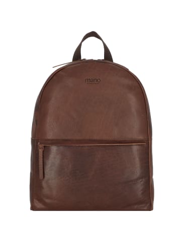 mano Don Paolo Rucksack Leder 41 cm Laptopfach in braun