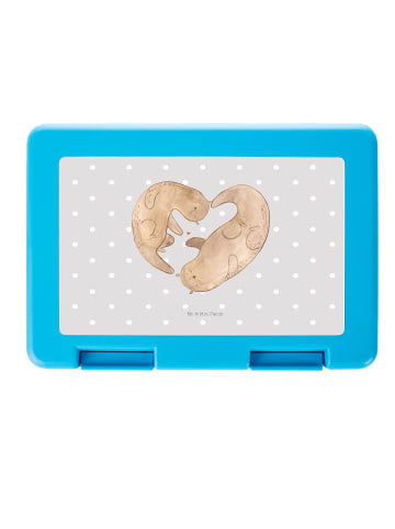 Mr. & Mrs. Panda Bento Box Otter Herz ohne Spruch in Grau Pastell