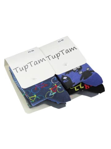 TupTam 6er- Set Socken in blau/grau