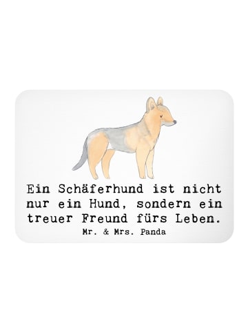Mr. & Mrs. Panda Magnet Schäferhund Freund mit Spruch in Weiß
