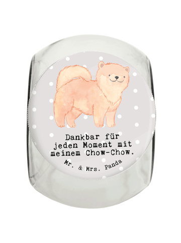 Mr. & Mrs. Panda Snackdose Chow-Chow Moment mit Spruch in Grau Pastell