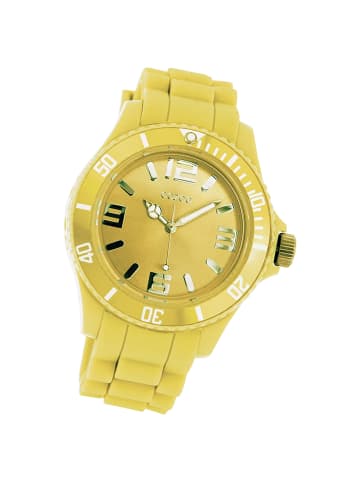 Oozoo Analog-Armbanduhr Oozoo Timepieces gelb groß (ca. 43mm)