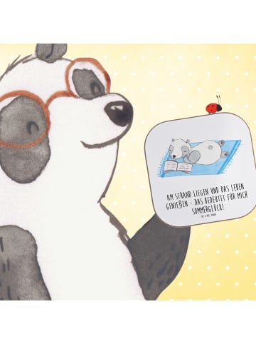 Mr. & Mrs. Panda Bierdeckel Sommerglück mit Spruch in Weiß