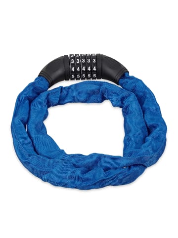 relaxdays 2 x Zahlenschloss in Blau - (L)120 cm