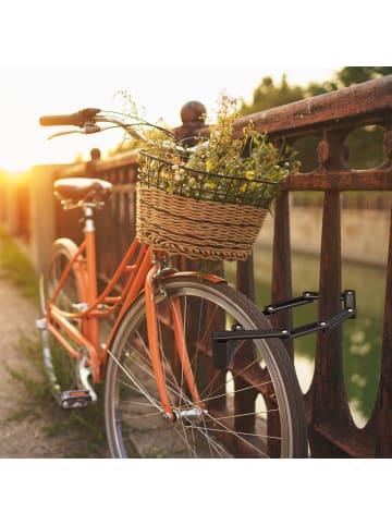 relaxdays Fahrrad-Faltschloss in Schwarz